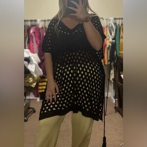 Black Crochet Cover-Up by POL